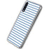 Blue and White Stripes Galaxy A50 Clear Case