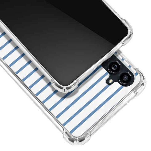 Blue and White Stripes Galaxy A54 5G Clear Case