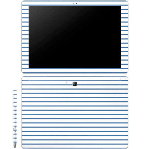 Blue and White Stripes Galaxy Book 12in Skin
