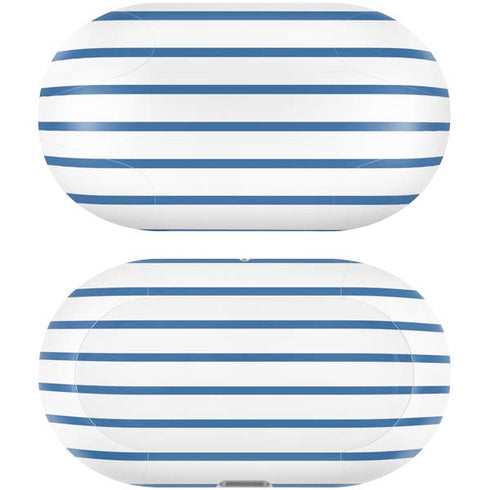 Blue and White Stripes Galaxy Buds Plus Skin