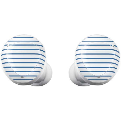 Blue and White Stripes Galaxy Buds Plus Skin