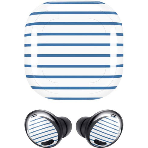 Blue and White Stripes Galaxy Buds Pro Skin