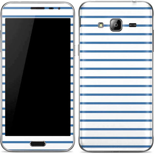 Blue and White Stripes Galaxy J3 Skin