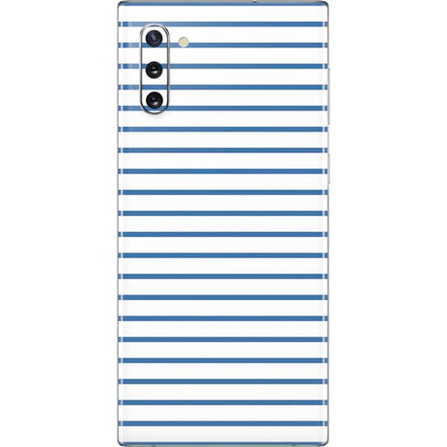 Blue and White Stripes Galaxy Note 10 Skin