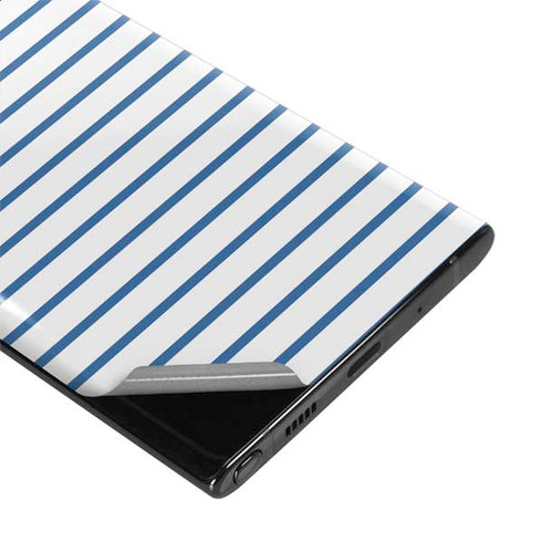 Blue and White Stripes Galaxy Note 10 Skin