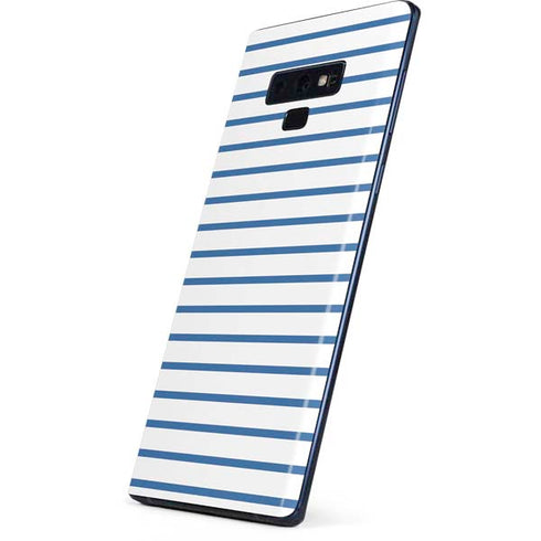 Blue and White Stripes Galaxy Note 9 Skin