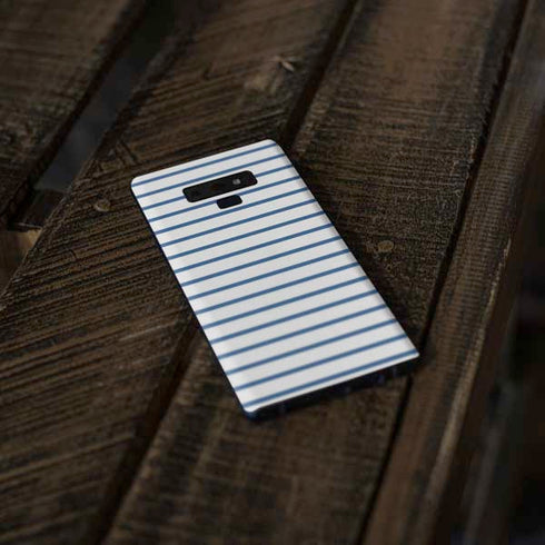 Blue and White Stripes Galaxy Note 9 Skin