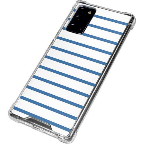 Blue and White Stripes Galaxy Note20 5G Clear Case