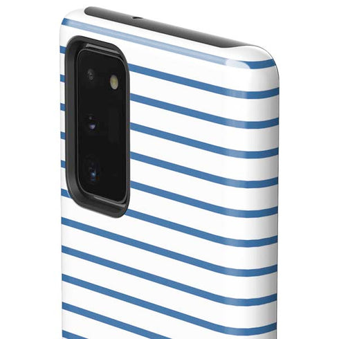 Blue and White Stripes Galaxy Note20 5G Pro Case