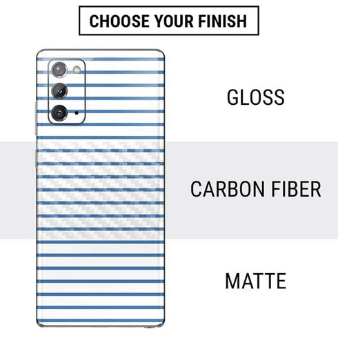Blue and White Stripes Galaxy Note20 5G Skin