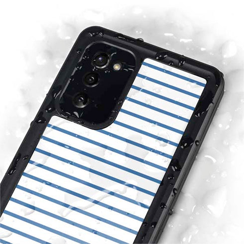 Blue and White Stripes Galaxy Note20 5G Waterproof Case