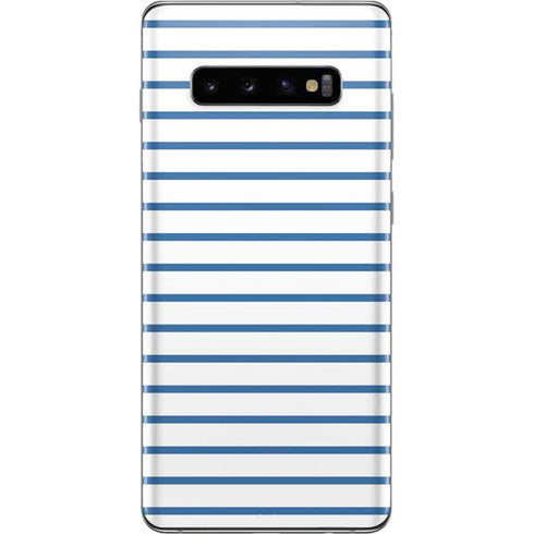 Blue and White Stripes Galaxy S10 Plus Skin