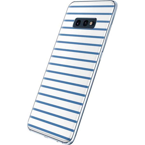 Blue and White Stripes Galaxy S10e Skin
