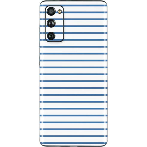 Blue and White Stripes Galaxy S20 Fan Edition Skin