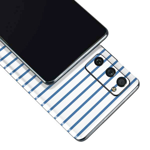 Blue and White Stripes Galaxy S20 Fan Edition Skin