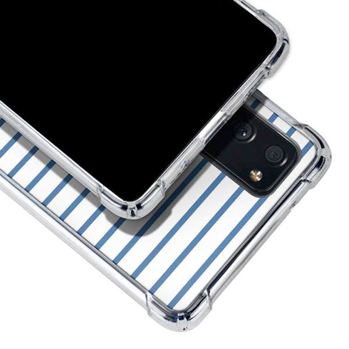 Blue and White Stripes Galaxy S20 FE Clear Case