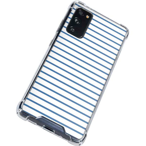 Blue and White Stripes Galaxy S20 FE Clear Case