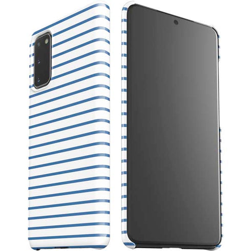 Blue and White Stripes Galaxy S20 Lite Case