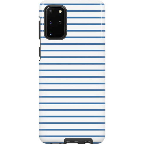 Blue and White Stripes Galaxy S20 Plus Pro Case