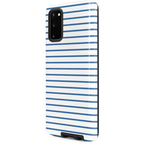 Blue and White Stripes Galaxy S20 Pro Case