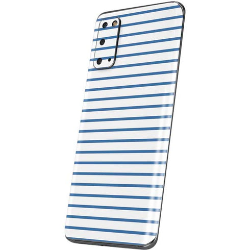 Blue and White Stripes Galaxy S20 Skin