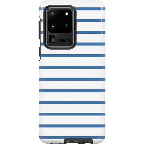 Blue and White Stripes Galaxy S20 Ultra 5G Pro Case