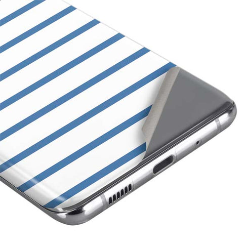 Blue and White Stripes Galaxy S20 Ultra 5G Skin
