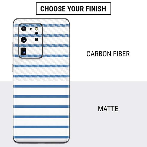 Blue and White Stripes Galaxy S20 Ultra 5G Skin