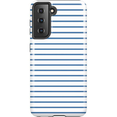 Blue and White Stripes Galaxy S21 5G Pro Case