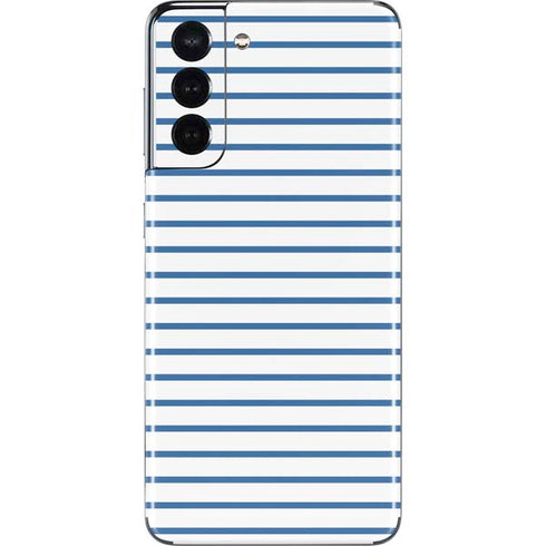 Blue and White Stripes Galaxy S21 5G Skin