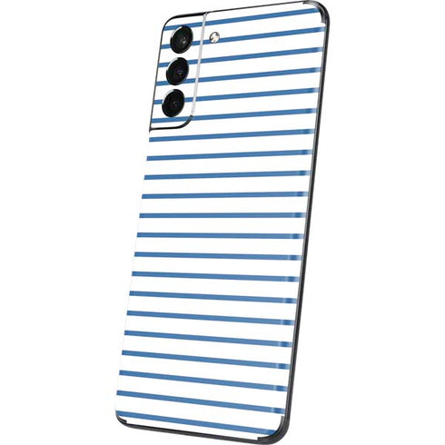 Blue and White Stripes Galaxy S21 5G Skin