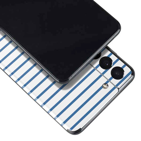 Blue and White Stripes Galaxy S21 5G Skin