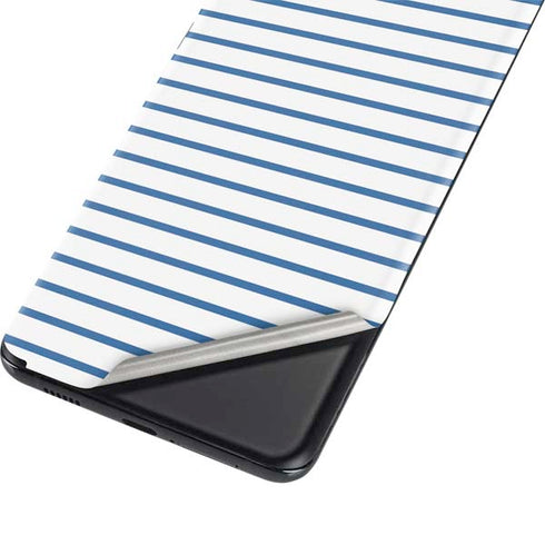 Blue and White Stripes Galaxy S21 5G Skin