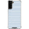 Blue and White Stripes Galaxy S21 FE Clear Case