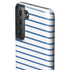 Blue and White Stripes Galaxy S21 FE Pro Case