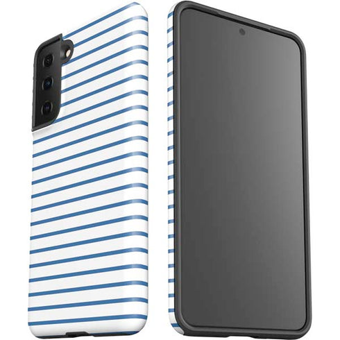 Blue and White Stripes Galaxy S21 FE Pro Case