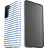 Blue and White Stripes Galaxy S21 FE Pro Case