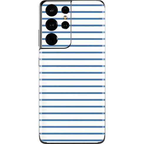 Blue and White Stripes Galaxy S21 Ultra 5G Skin