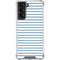 Blue and White Stripes Galaxy S22 Clear Case