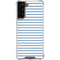 Blue and White Stripes Galaxy S22 Plus Clear Case