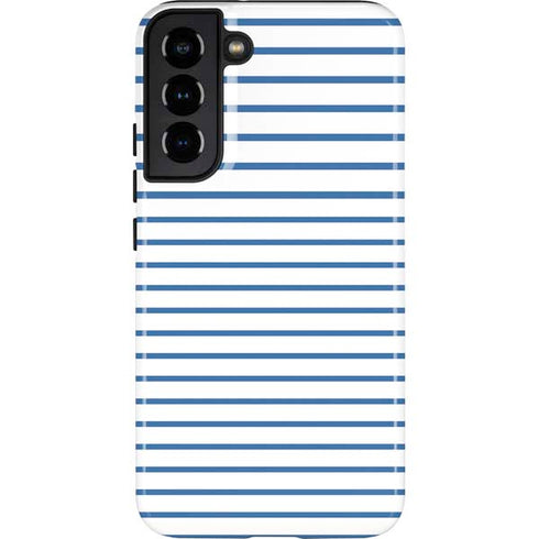 Blue and White Stripes Galaxy S22 Plus Pro Case