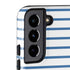 Blue and White Stripes Galaxy S22 Plus Pro Case