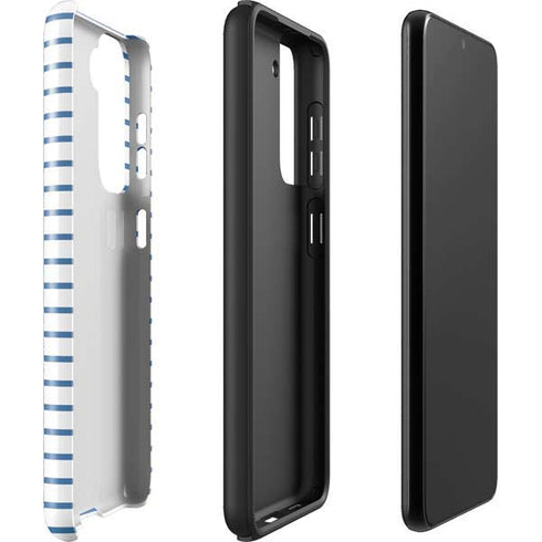 Blue and White Stripes Galaxy S22 Plus Pro Case