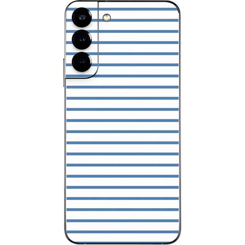 Blue and White Stripes Galaxy S22 Plus Skin