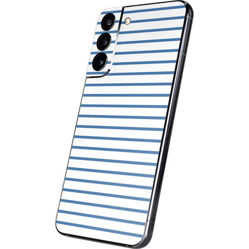 Blue and White Stripes Galaxy S22 Plus Skin