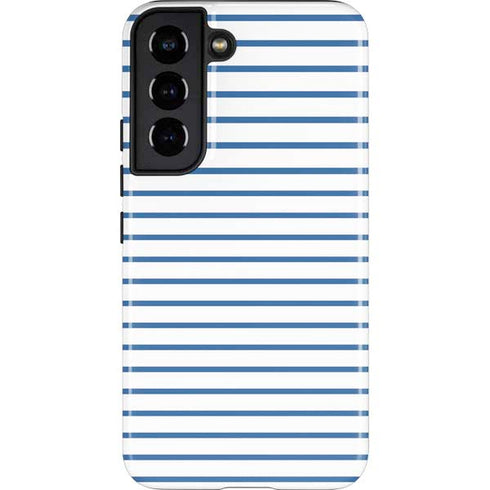 Blue and White Stripes Galaxy S22 Pro Case
