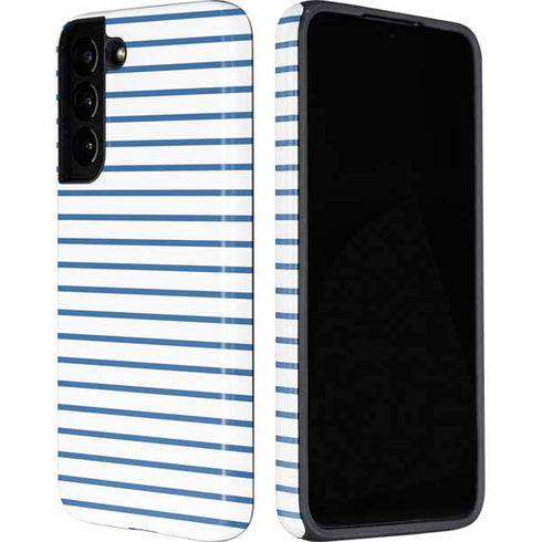 Blue and White Stripes Galaxy S22 Pro Case