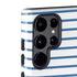Blue and White Stripes Galaxy S22 Ultra Pro Case