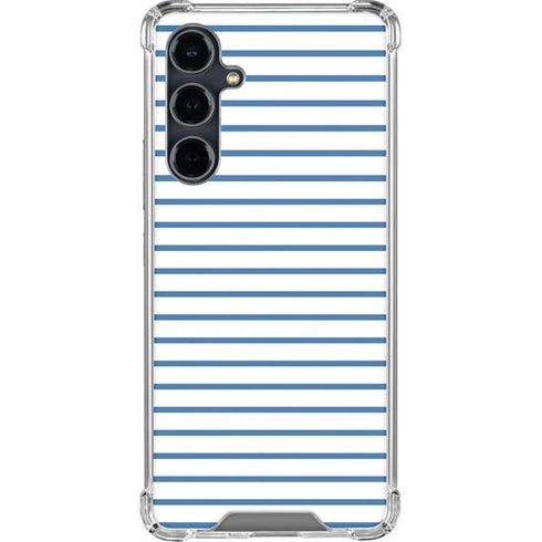 Blue and White Stripes Galaxy S23 FE Clear Case