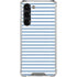 Blue and White Stripes Galaxy S23 Plus Clear Case